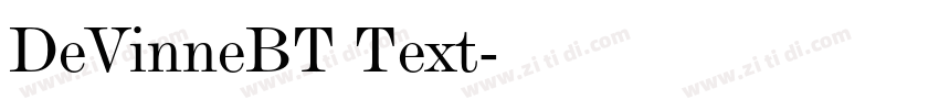 DeVinneBT Text字体转换